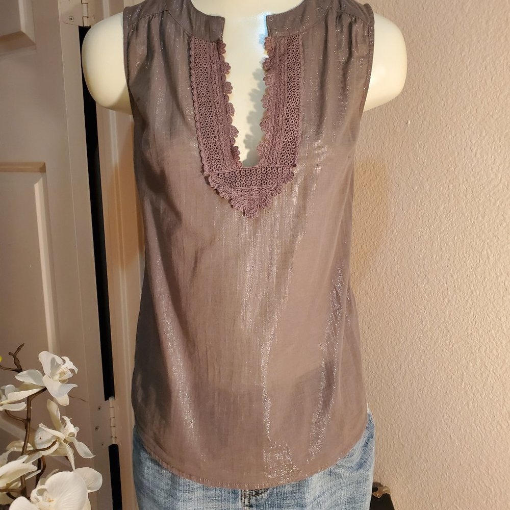 Merona Sheer Sleeveless Top SZ-XS